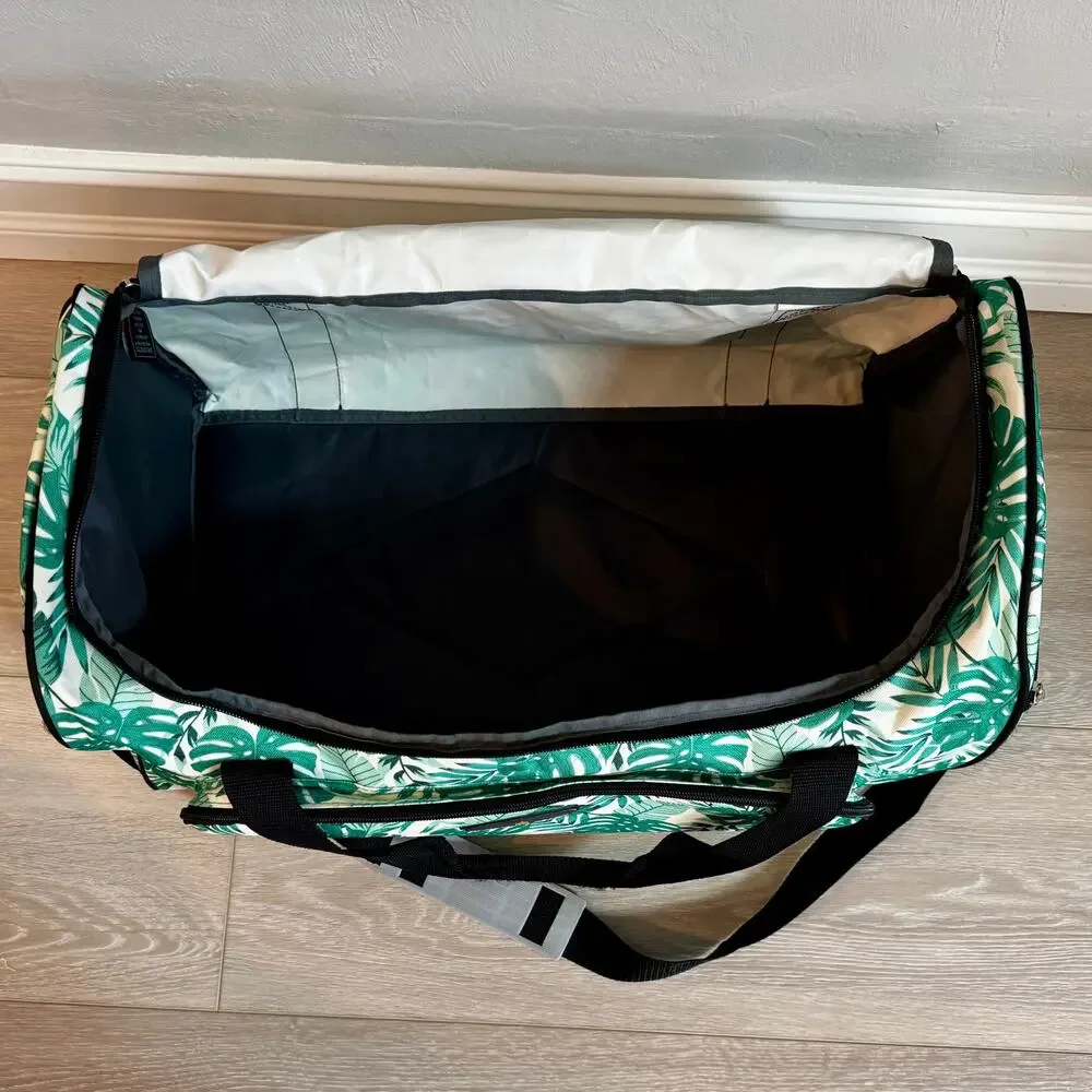 Pacific Coast Tropical Palm Leaf Large Duffel Weekender Bag